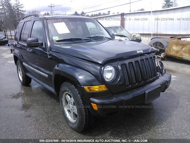 1J4GK38K25W685679 - 2005 JEEP LIBERTY RENEGADE BLACK photo 1