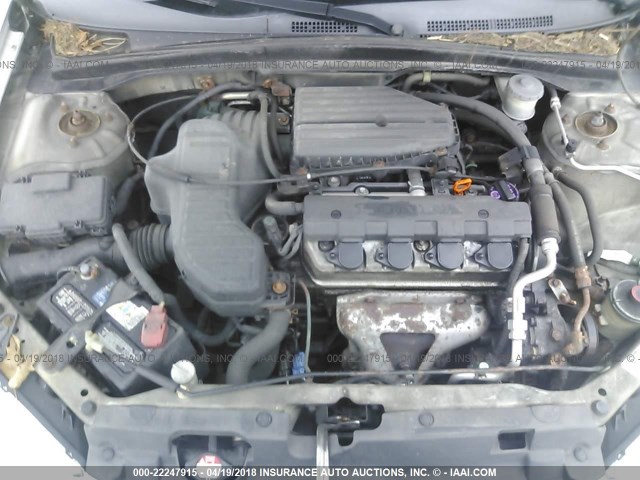 1HGES16315L029988 - 2005 HONDA CIVIC DX VP SILVER photo 10