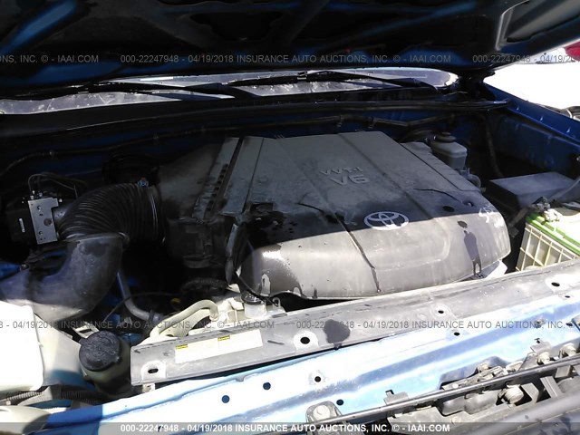 5TETU62NX7Z364658 - 2007 TOYOTA TACOMA PRERUNNER ACCESS CAB BLUE photo 10