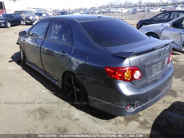 2T1BU4EE5AC449464 - 2010 TOYOTA COROLLA S/LE/XLE GRAY photo 3