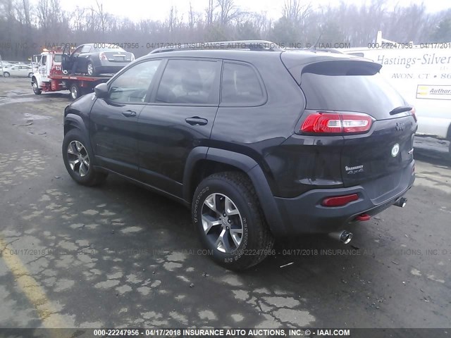 1C4PJMBS9EW242470 - 2014 JEEP CHEROKEE TRAILHAWK BLACK photo 3