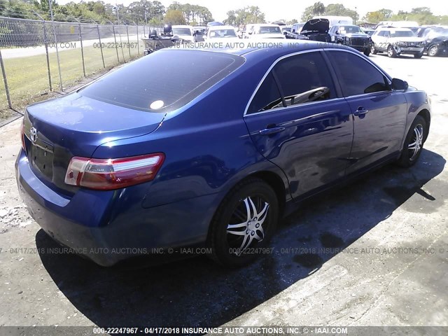 4T1BE46K78U211514 - 2008 TOYOTA CAMRY CE/LE/XLE/SE BLUE photo 4