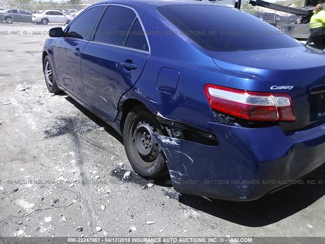 4T1BE46K78U211514 - 2008 TOYOTA CAMRY CE/LE/XLE/SE BLUE photo 6