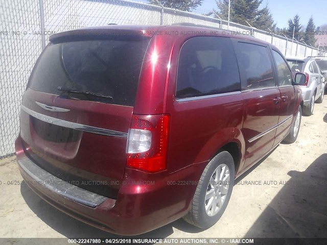 2A4RR8DG7BR666231 - 2011 CHRYSLER TOWN & COUNTRY TOURING L RED photo 4