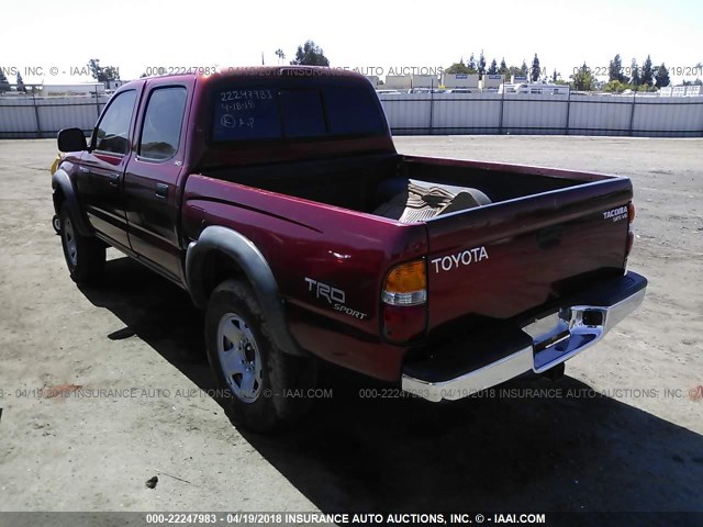 5TEHN72N92Z068287 - 2002 TOYOTA TACOMA DOUBLE CAB RED photo 3