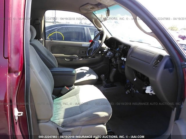 5TEHN72N92Z068287 - 2002 TOYOTA TACOMA DOUBLE CAB RED photo 5