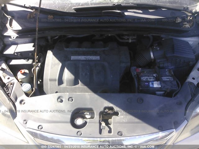 5FNRL387X7B419390 - 2007 HONDA ODYSSEY EXL ვერცხლისფერი ფოტო 10