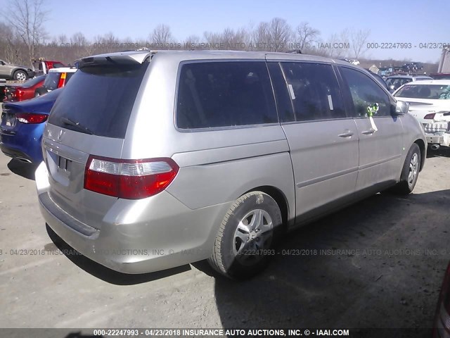 5FNRL387X7B419390 - 2007 HONDA ODYSSEY EXL ვერცხლისფერი ფოტო 4