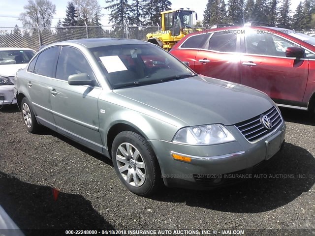 WVWPD63B13P250586 - 2003 VOLKSWAGEN PASSAT GLS GREEN photo 1