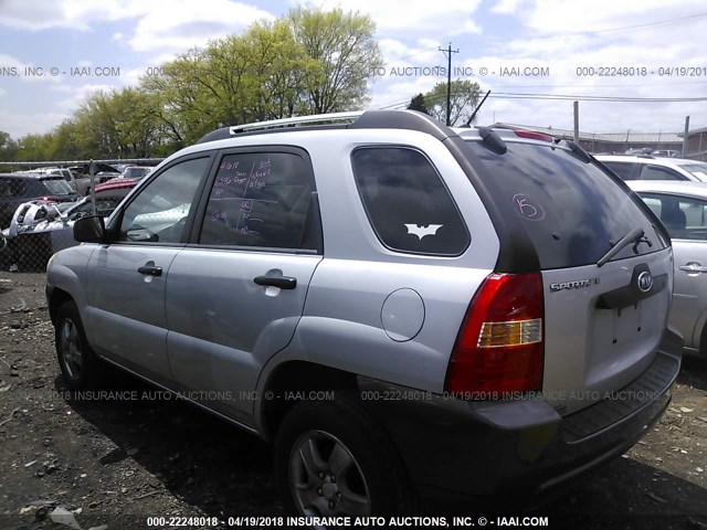 KNDJF724867186270 - 2006 KIA NEW SPORTAGE  SILVER photo 3