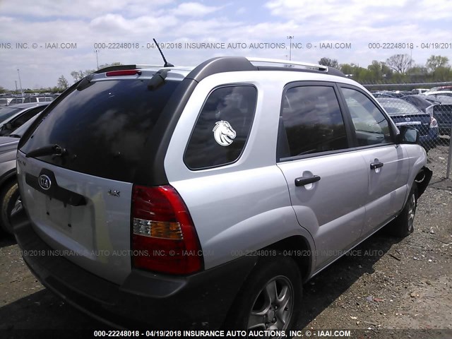 KNDJF724867186270 - 2006 KIA NEW SPORTAGE  SILVER photo 4