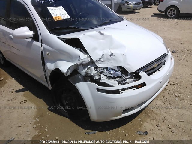 KL1TD66648B030710 - 2008 CHEVROLET AVEO LS WHITE photo 6