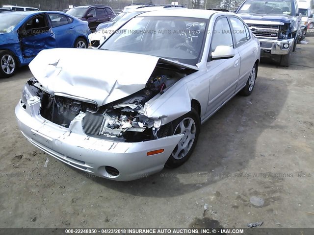 KMHDN45D01U107867 - 2001 HYUNDAI ELANTRA GLS/GT SILVER photo 2