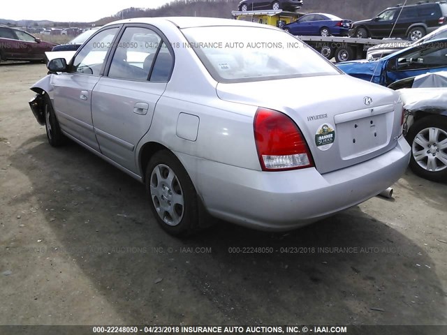 KMHDN45D01U107867 - 2001 HYUNDAI ELANTRA GLS/GT SILVER photo 3