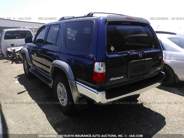 JT3GN86RX10198712 - 2001 TOYOTA 4RUNNER SR5 BLUE photo 3