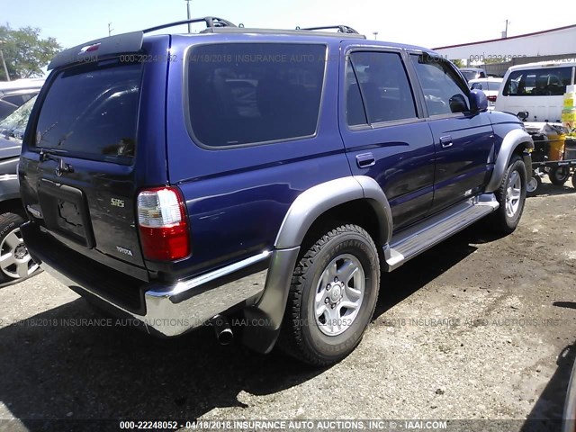 JT3GN86RX10198712 - 2001 TOYOTA 4RUNNER SR5 BLUE photo 4