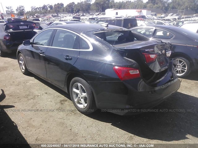 1G1ZB5ST2HF268765 - 2017 CHEVROLET MALIBU LS 黑色 照片 3