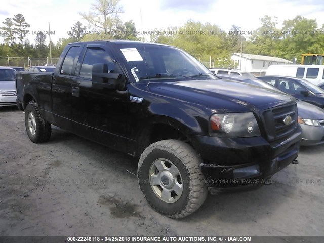 1FTRX14W54FA23719 - 2004 FORD F150 BLACK photo 1