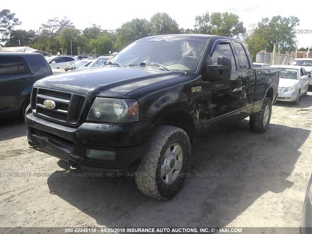 1FTRX14W54FA23719 - 2004 FORD F150 BLACK photo 2