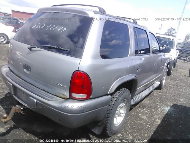 1B4HS28N3YF165961 - 2000 DODGE DURANGO SILVER photo 4