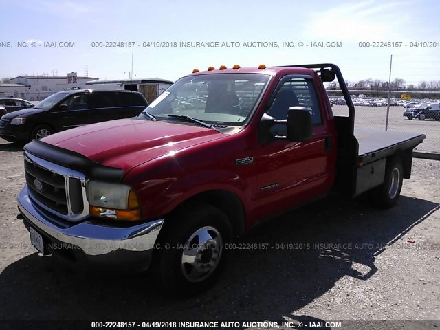 1FTWF32F1XEC38030 - 1999 FORD F350 SUPER DUTY RED photo 2