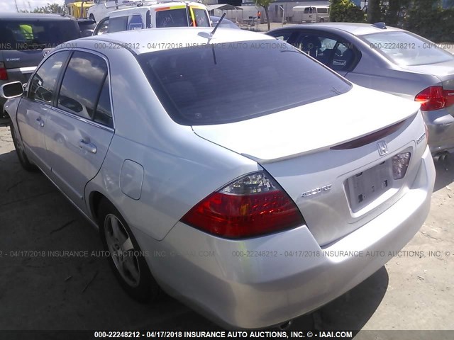 JHMCN36496C004161 - 2006 HONDA ACCORD HYBRID SILVER photo 3