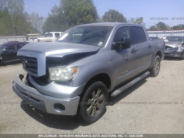 5TBEV54127S460204 - 2007 TOYOTA TUNDRA CREWMAX SR5 GRAY photo 2