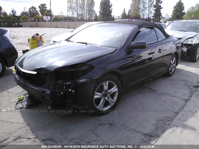 4T1FA38P77U108480 - 2007 TOYOTA CAMRY SOLARA SE/SLE BLACK photo 2