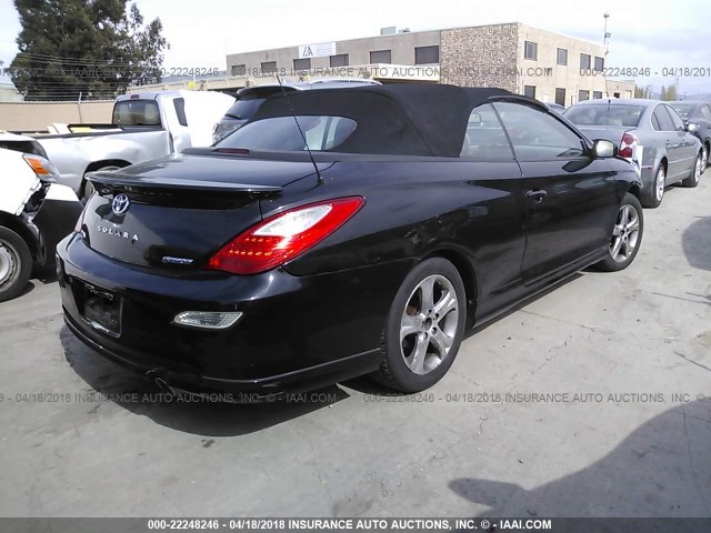 4T1FA38P77U108480 - 2007 TOYOTA CAMRY SOLARA SE/SLE BLACK photo 4