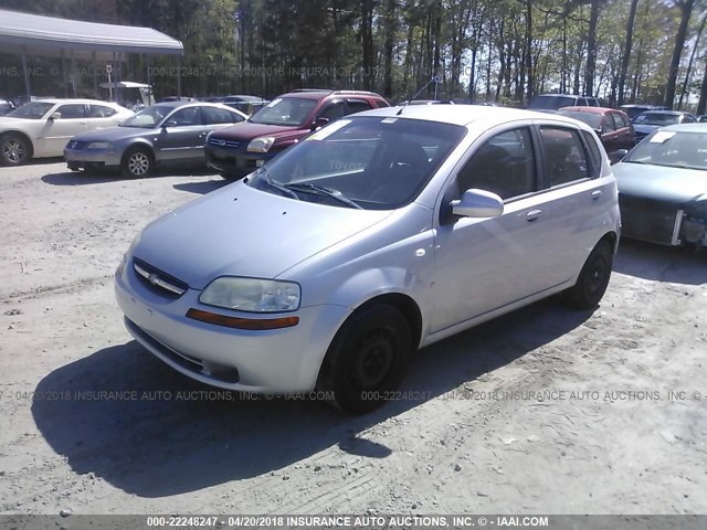 KL1TD66667B761671 - 2007 CHEVROLET AVEO LS SILVER photo 2