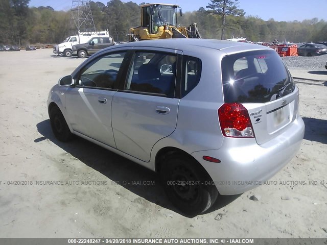 KL1TD66667B761671 - 2007 CHEVROLET AVEO LS SILVER photo 3