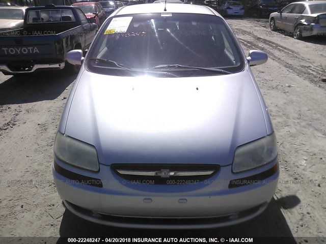 KL1TD66667B761671 - 2007 CHEVROLET AVEO LS SILVER photo 6
