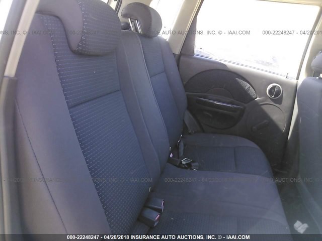 KL1TD66667B761671 - 2007 CHEVROLET AVEO LS SILVER photo 8