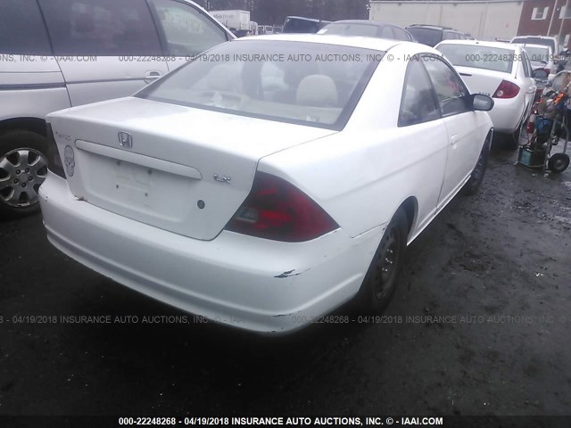 1HGEM22533L047137 - 2003 HONDA CIVIC LX WHITE photo 4