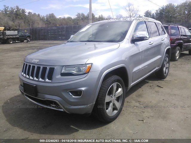 1C4RJFCG7FC620027 - 2015 JEEP GRAND CHEROKEE OVERLAND GRAY photo 2