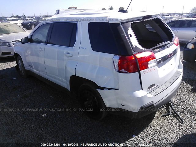 2GKALMEK7F6263846 - 2015 GMC TERRAIN SLE WHITE photo 3