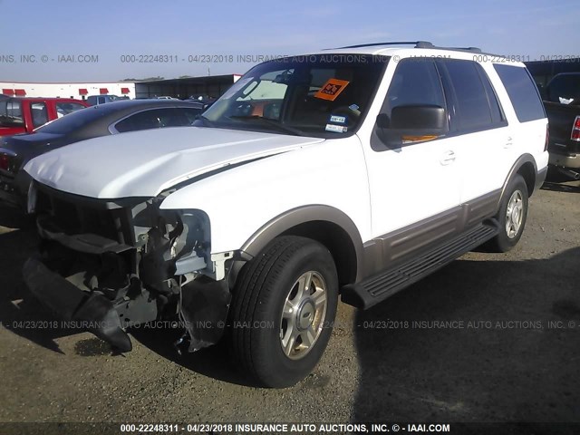 1FMPU17L53LA54403 - 2003 FORD EXPEDITION EDDIE BAUER WHITE photo 2