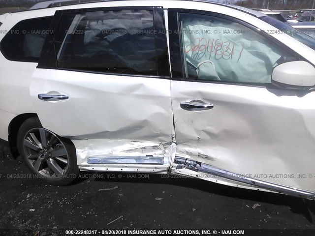 5N1AR2MM1FC670002 - 2015 NISSAN PATHFINDER S/SV/SL/PLATINUM 白色 照片 6