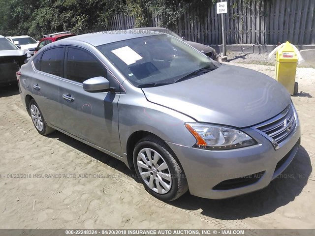 3N1AB7AP0EL679221 - 2014 NISSAN SENTRA S/SV/SR/SL SILVER photo 1