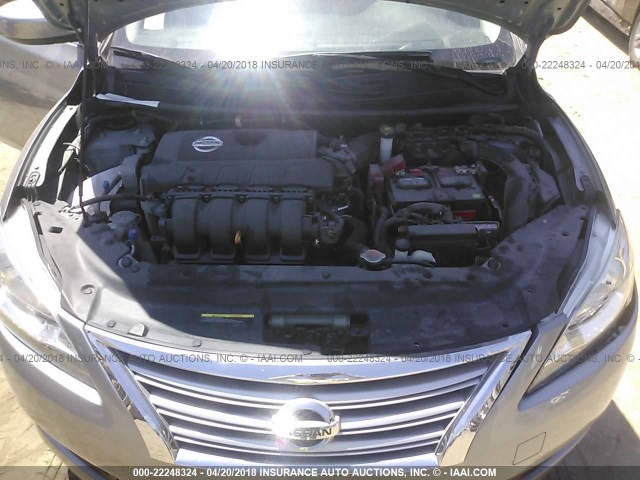 3N1AB7AP0EL679221 - 2014 NISSAN SENTRA S/SV/SR/SL SILVER photo 10