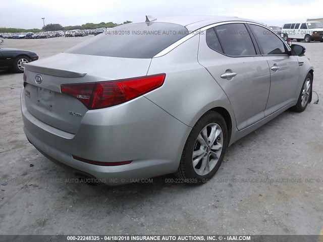 KNAGN4A77B5076305 - 2011 KIA OPTIMA EX/SX BEIGE photo 4