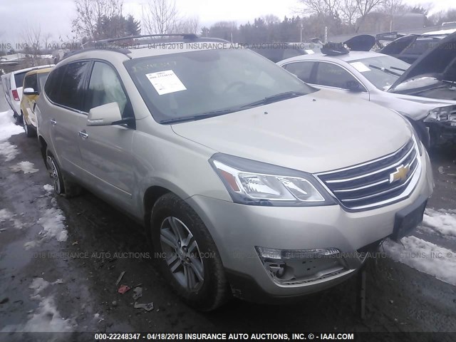 1GNKVHKD2FJ112835 - 2015 CHEVROLET TRAVERSE LT TAN photo 1