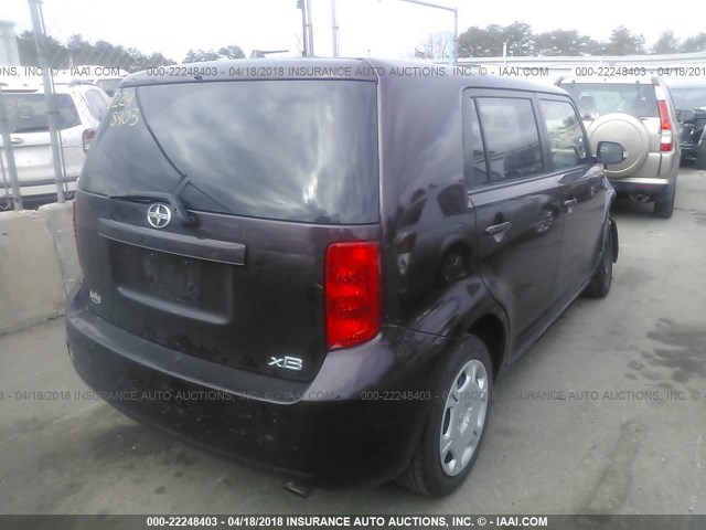 JTLKE50E891077441 - 2009 TOYOTA SCION XB PURPLE photo 4