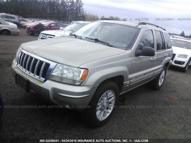 1J4GW58S54C193003 - 2004 JEEP GRAND CHEROKEE LIMITED SILVER photo 2