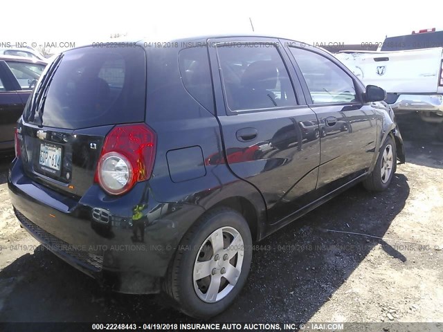 KL1TD6DE8BB154187 - 2011 CHEVROLET AVEO LS/LT BLACK photo 4