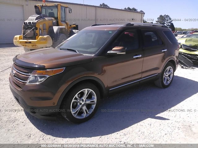 1FMHK7F86BGA17992 - 2011 FORD EXPLORER LIMITED 棕色 照片 2