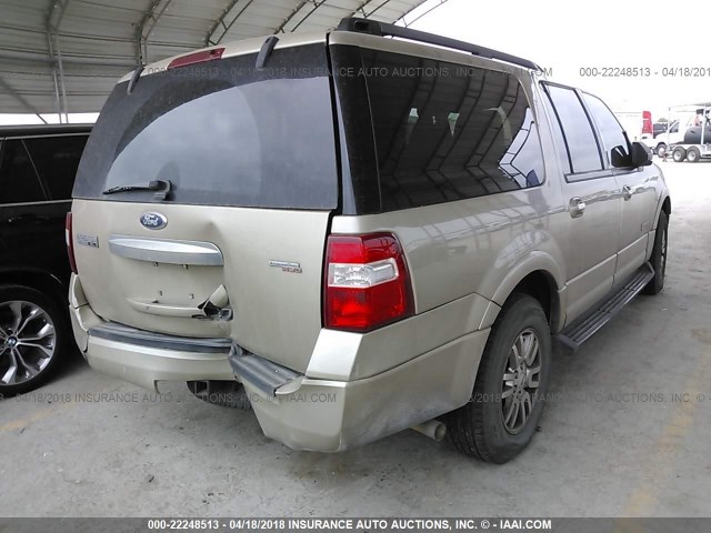 1FMFK15518LA05227 - 2008 FORD EXPEDITION EL XLT GOLD photo 4