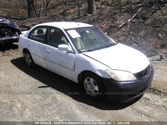 JHMES96664S020763 - 2004 HONDA CIVIC HYBRID WHITE photo 1