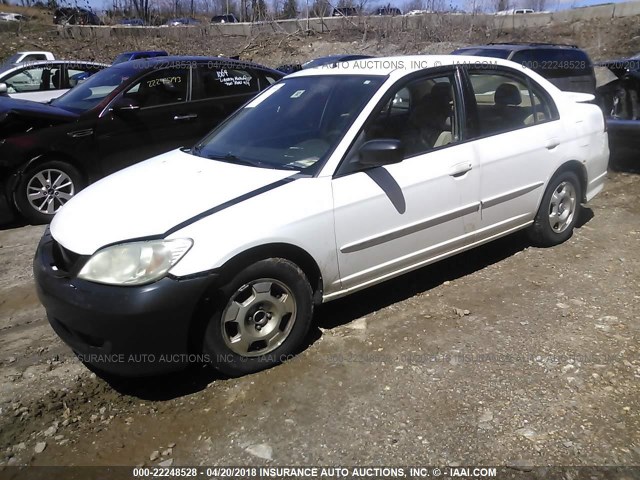 JHMES96664S020763 - 2004 HONDA CIVIC HYBRID WHITE photo 2