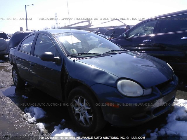 1B3ES46C82D562329 - 2002 DODGE NEON SE BLUE photo 1